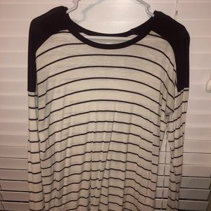 Burgundy&White OldNavy Boyfriend Style Long Sleeve